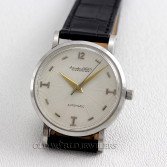 IWC Vintage Automatic Caliber 852 Staybrite Steel Silver Textured Dial